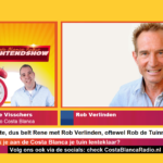 Rene belt met Rob Verlinden om zijn tuin lenteklaar te maken